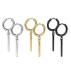 Simple campus neutral earrings, stainless steel earrings, small earrings and pendants details Picture
